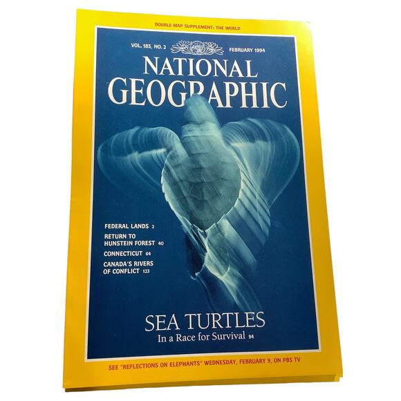 National Geographic Magazine FEB 1994 Canada Rivers, Federal Lands, Connecticut - Picture 1 of 15